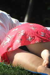 The saturdays upskirt - babe on a grass